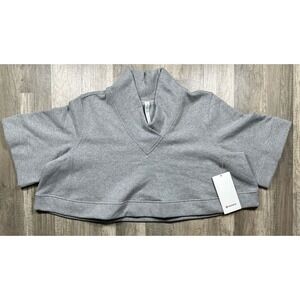 NWT Lululemon Know Your Angles Crop Top Poncho‎ Heathered Gray Oversize Large